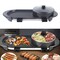 110V 2 in 1 Electric Smokeless Grill and Hot Pot BBQ Grill Soup